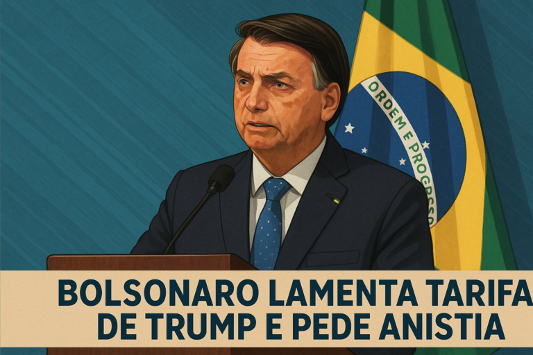 Bolsonaro lamenta tarifa de Trump e pede anistia