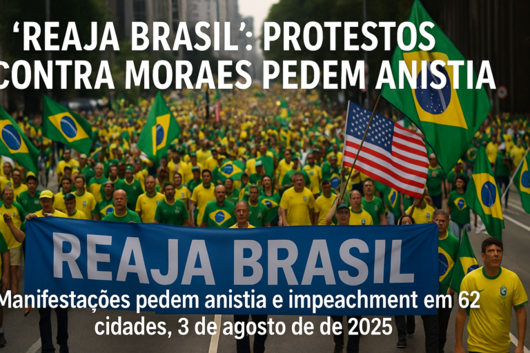 ‘Reaja Brasil’: protestos contra Moraes pedem anistia