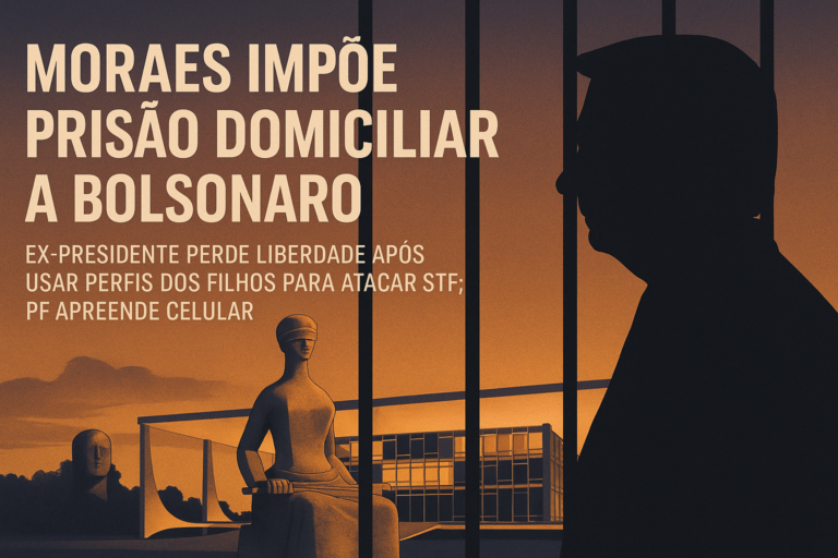 Moraes impõe prisão domiciliar a Bolsonaro